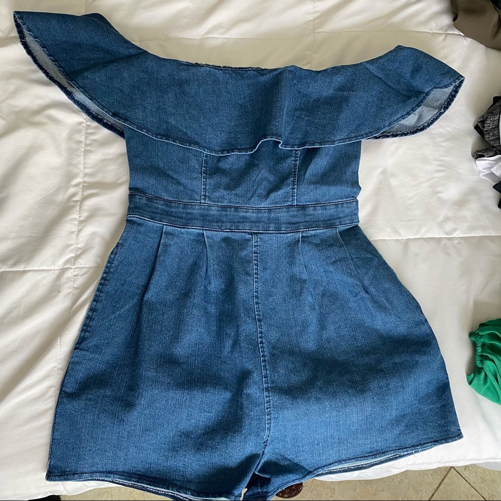 SHEIN Jean romper- size S